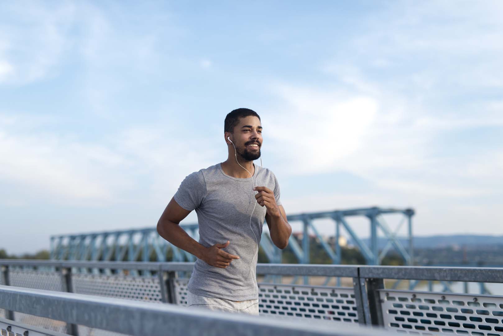 Man jogging outdoors